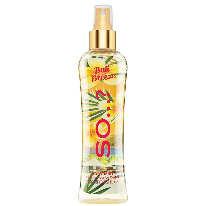So…? Bali Breeze Body Mist - Perfume for Women with Tropical Aroma - Body Spray for Women with Coconut, Almond and Vanilla Notes - 6.9 oz