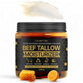 100% Grass-Fed Beef Tallow Balm with Manuka Honey, Almond Oil & Light Citrus Scent – Organic Whipped Moisturizer for Hydrating Face, Body & Dry Skin (3.38oz)