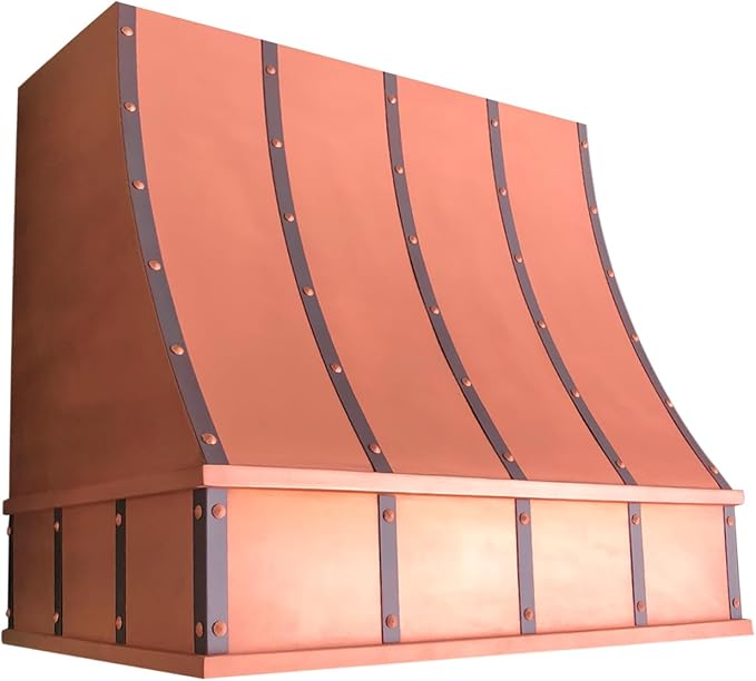 CT Copper Tailor Sloped Copper Vent Hood Wall Mount, 610 CFM Exhaust Fan - Image 3