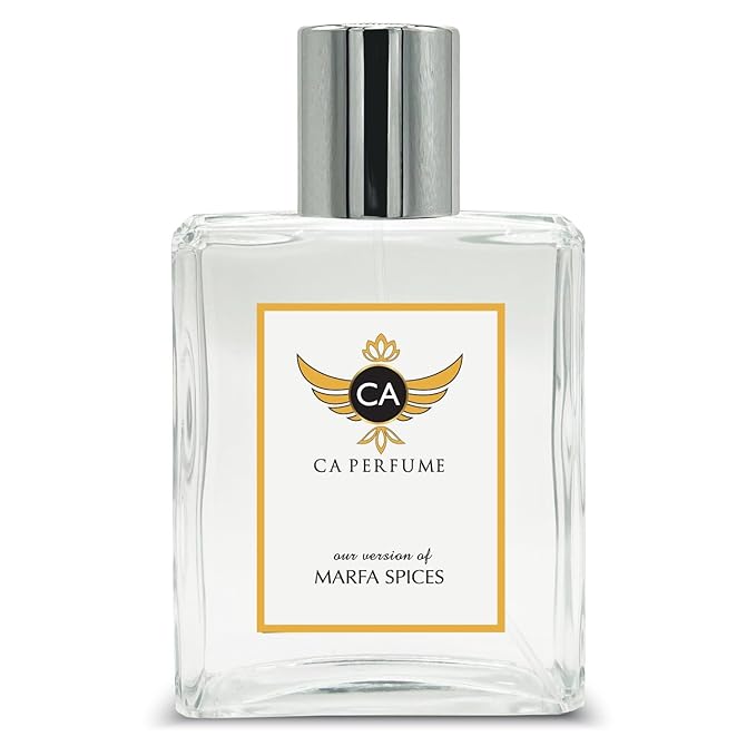 CA Perfume Impression of Marfa Spices for Women and Men Eau De Parfum Amber Floral Scent Long Lasting Unisex Fragrance Signature Scent for Day and Night Wear 3.4 Fl Oz 100ml