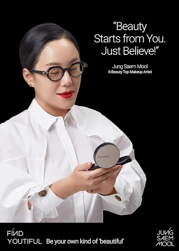 JUNG SAEM MOOL [ SPF ] Essential Skin Nuder Cushion (25 Bronze) | Refill Included (0.98 Fl Oz) | SPF50 Broad Spectrum | Natural Finish | Makeup Artist Brand