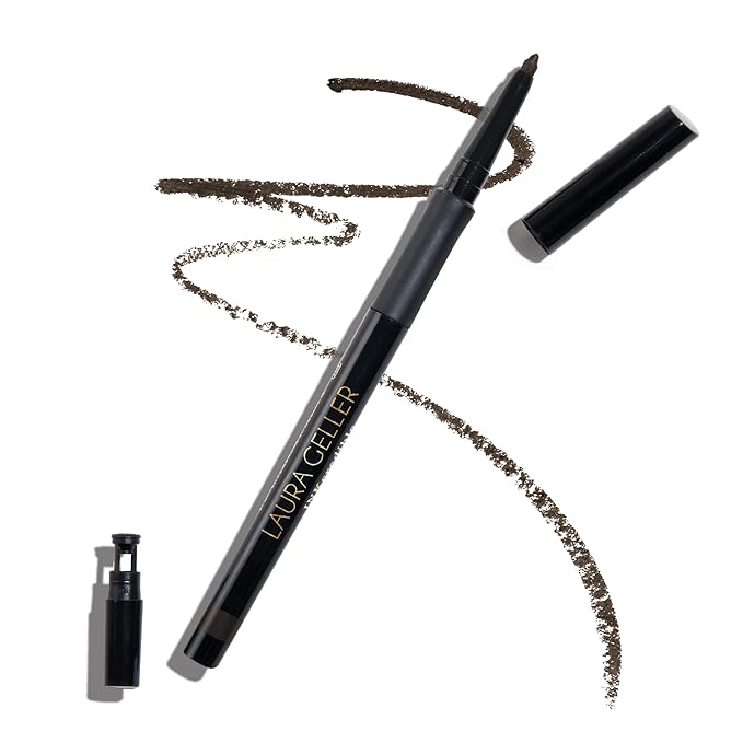 LAURA GELLER NEW YORK INKcredible Gel Eyeliner - Brown Sugar - Waterproof Smudge-proof Eyeliner Pencil - Built in Sharpener