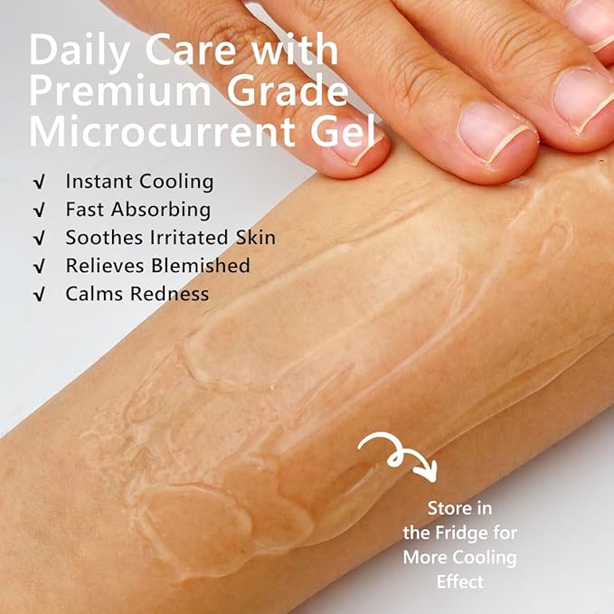 Hydrating Microcurrent Conductive Gel, Fragrance-Free, Paraben-Free, Gel Primer with Hyaluronic Acid, Non-irritating, Moisturizing Gel for RF, 300g Tube, Clear