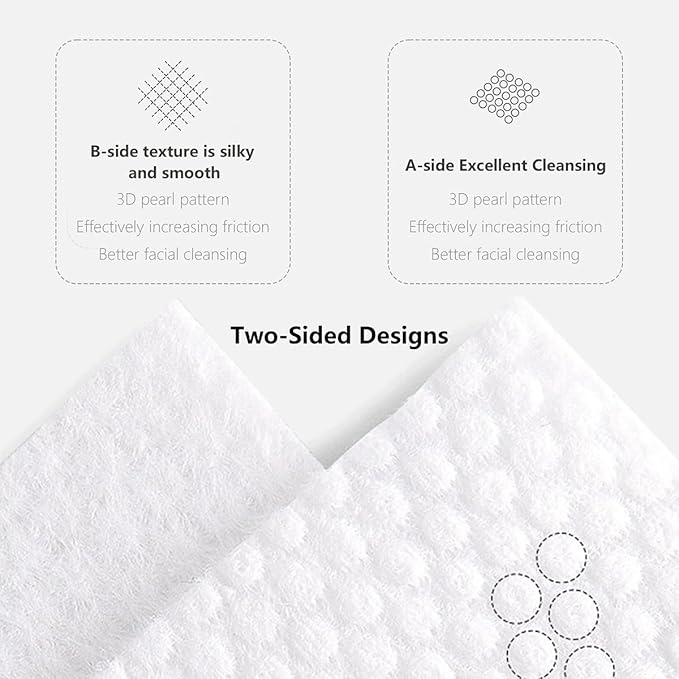 Face Towels Disposable Cotton Facial Towels, 300 Count Biodegradable Soft Dry Facial Tissue, Drying Tissue for Skin Care, Makeup Remover, Disposable Face Cloths for Washing