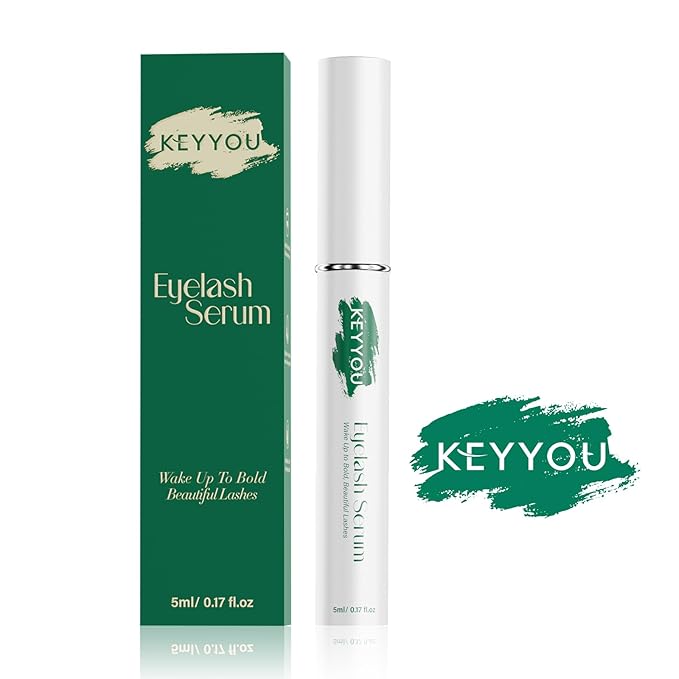 KEYYOULASH Eyelash Serum to Grow Lashes & Brows Eye Lash Serum for Lashes with Advanced Formula Eyelash Enhancing serum for Longer Thicker and Fuller Lashes Vegan & Cruelty-Free (5ML)