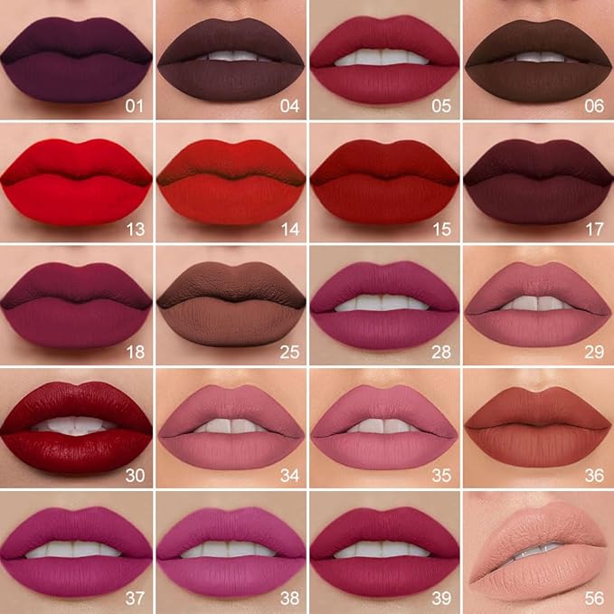 Kaely 2-in-1 Matte Lipstick and Lip Liner, Liquid Lip Stain Makeup for women Long Lasting Waterproof Smudge Proof, labiales matte mate larga duracion listip 24 hours originales, 29 Antique Rose