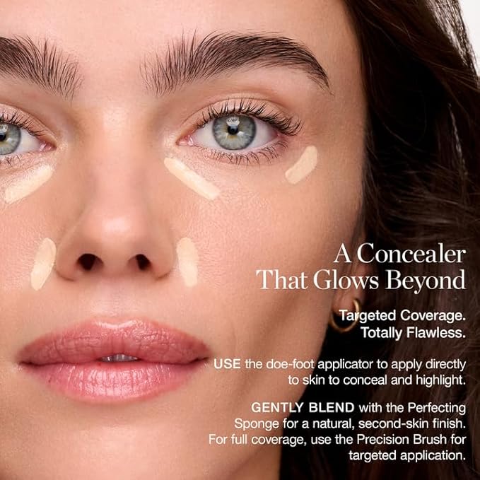 Ogee Complexion Perfecting Under Eye Concealer - Certified Organic Full Coverage Concealer - Buildable Coverage - TEAK 10.80W - Medium Deep (Warm Undertones)