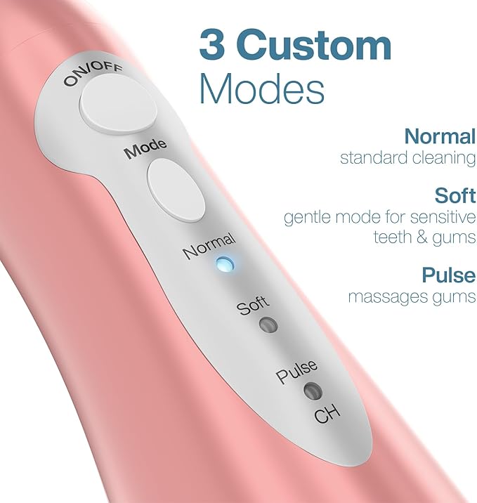AquaSonic Water Flosser - Cordless Rechargeable Water Flossers for Teeth Cleaning - Waterproof Aqua Flosser, Portable Oral Irrigator for Dental Cleaning with 5 Jet Tips – Braces Home Travel