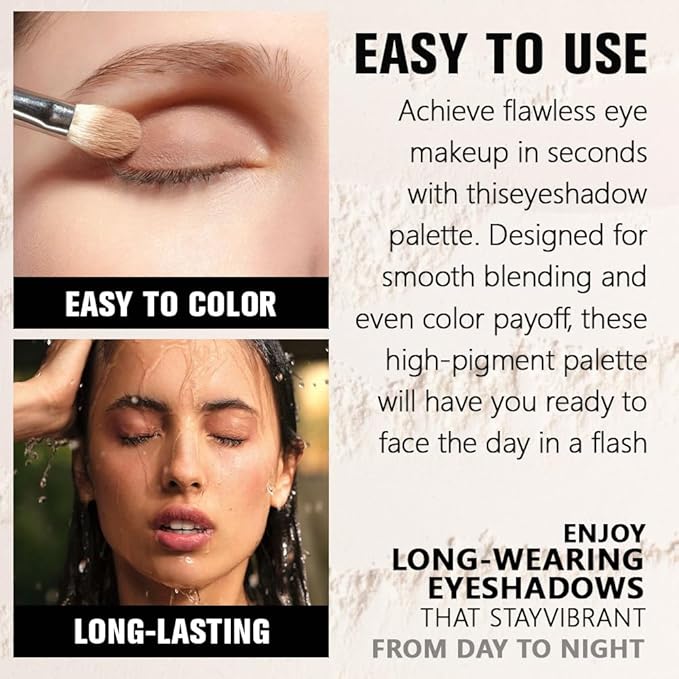 Light Blue White Single Eyeshadow Makeup, Neutral Powde Eye Shadow for Women, Light White Matte Singles Eyeshadow Palette Pigmented Waterproof,sombras para ojos,Girls Monochrome Eyeshadows Gift