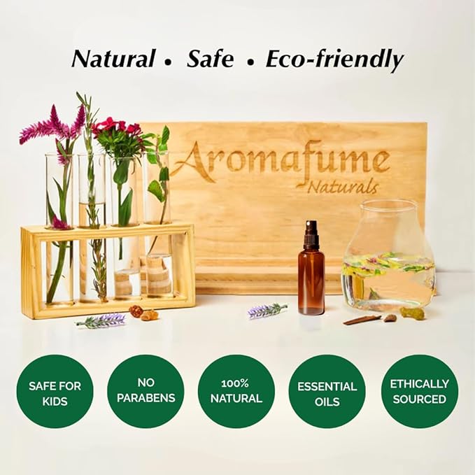 Lavender Room, Linen & Pillow Spray by Aromafume | 100ml/3.38 fl oz | with Pure Lavender Essential Oil | Aromatherapy Spray for Relaxation, Sleep & Stress Relief | Mist for Bedding, Fabrics
