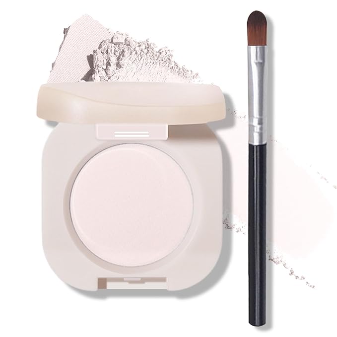 Single Eyeshadow Nude Eyeshadow Primers,Beige Brown Eyeshadow,Ultra Fine Smooth Powder Long Lasting High Pigment Eyeshadow,Daily Korean Eyes Makeup (01 Moonlight)