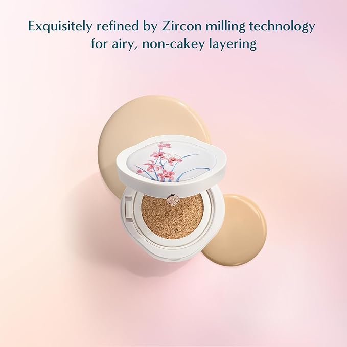 FLORASIS Flawless Jade Breathable Longwear Cushion Foundation (Ode to Embroidery) (N30 Bathing Beauty, 1 Count)