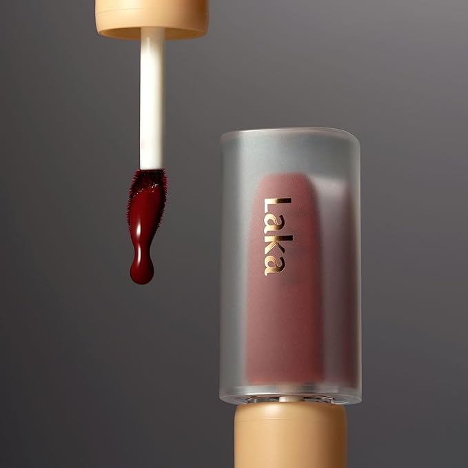 Laka Fruity Glam Tint, Glowing Lip Stain with Wide Color Spectrum, Hydrating & Lightweight Texture, Long-Lasting Bold Stain, Non-Sticky, Vegan, K-Beauty (#105 Cold, 4.5g/0.15oz)
