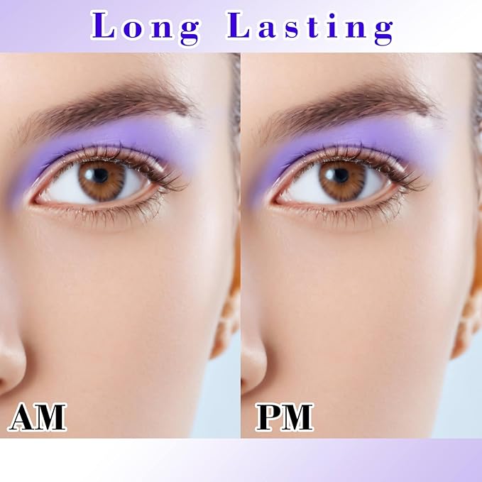 MEICOLY Light Purple Eyeshadow with Mirror,Matte Violet Lavender Eye Shadow Palette,Lilac Purple Powder Makeup,Single Eyeshadow for Women and Girls,Eye Makeup Eyelid Color
