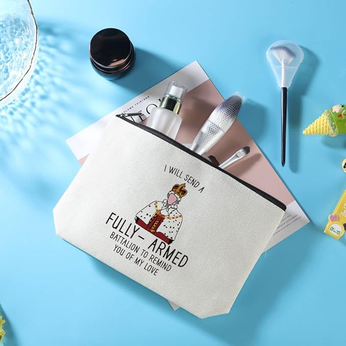 Fun Cosmetic Bag and 5 Stickers Hamil-ton Musical Gifts Musical Gifts for Music Lovers Hamil-ton Gifts Musical Gifts for Ladies She I'll Send Armed Armies to Remind You of My Love