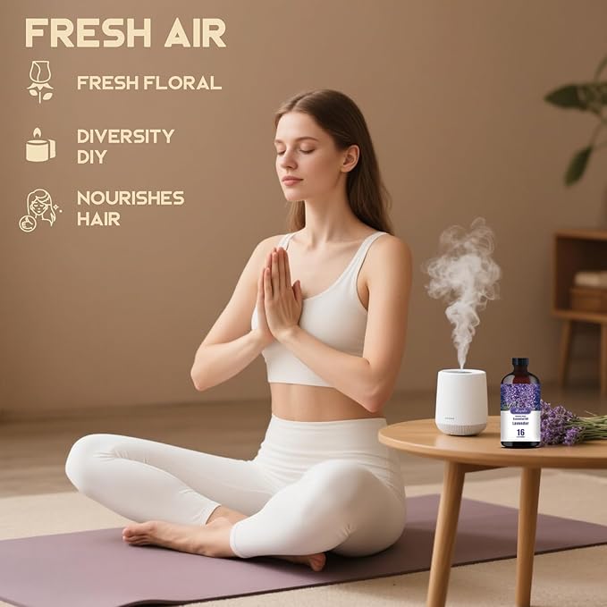 Lavender Essential Oil-Lavender Fragrance Oil 16.33oz (490ml)-100% Pure Natural Scent for Diffusers, Candles, Soap Making & Aromatherapy-Relaxing Home & Gift Essential Oil for Bath, Massage