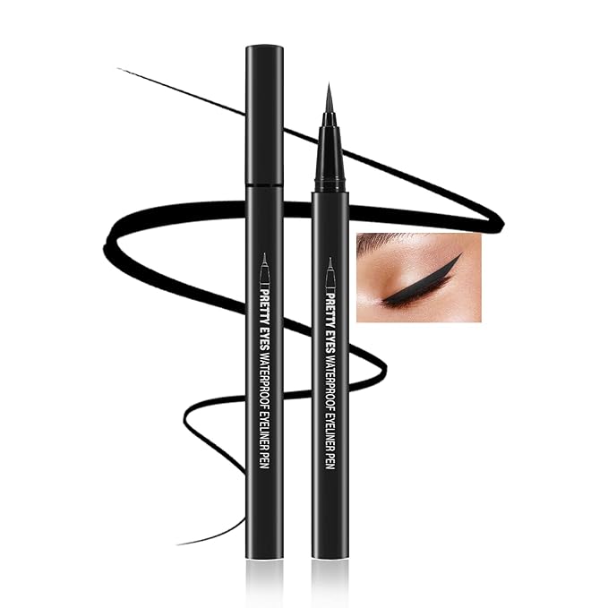 Boobeen Liquid Eyeliner Pen, Matte Eye Liner with Precision Tip, Long Lasting Eyeliner Pencil for Bold Eye Makeup, Glides on Smoothly