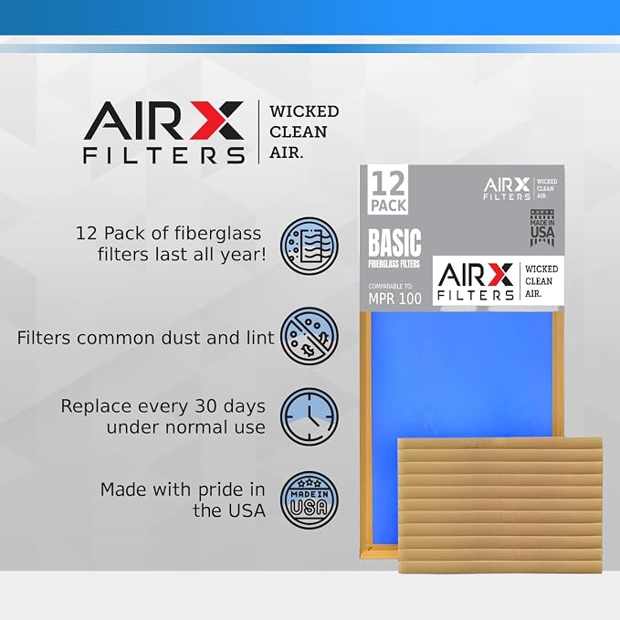 12x24x1 Air Filter Comparable to MPR 100 Basic Economy Furnace Filters - Image 4