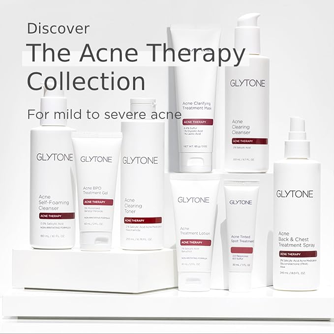 Glytone Chest & Back Acne Treatment Spray – 2% BHA Salicylic Acid with Gluconolactone – Body Acne Treatment for Bacne & Blackheads – Quick-Dry & Fragrance-Free Spray for Normal to Oily Skin – 8 fl oz