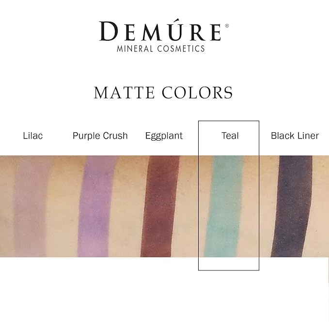 Demure Mineral Make Up Eye Shadow (Teal), Matte Eyeshadow, Loose Powder, Eye Makeup, Professional Makeup