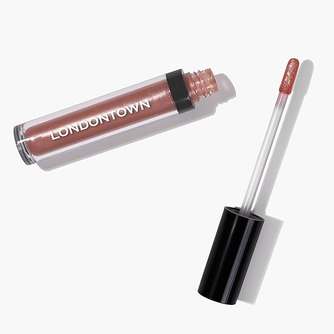 LONDONTOWN Gossamer, Peachy Beige, Plush Shine Lip Gloss Tube, Deep Hydrating High Shine Sheer Tint Non-Sticky Conditioning Balm