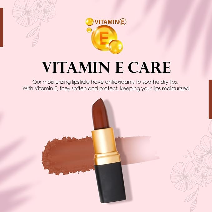 Vera Moore Creme Lipstick, Long Lasting, Lightweight, Moisturizing Opaque Color with Staying Power, Fragrance, and Paraben Free Cosmetics Soft Lipstick (Kiss N Tell)