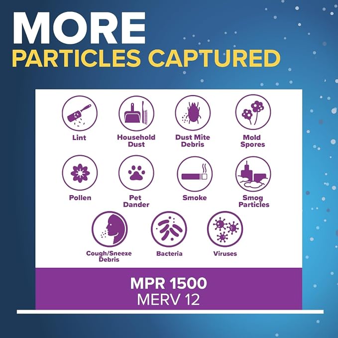 Filtrete 14x14x1 AC Furnace Air Filter, MERV 12, MPR 1500, CERTIFIED asthma & - Image 6