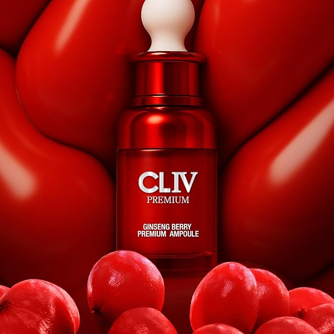 CLIV Ginseng Berry Premium Ampoule, Nourishing Facial Ampoule for Dry and Tired Skin, Healthy and Dewy Skin, Authentic Korean Skincare (Special Kit)