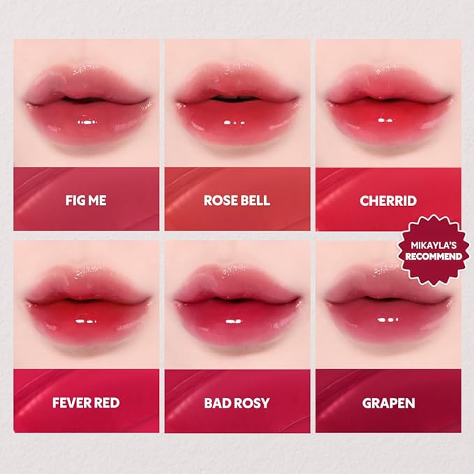 TIRTIR [*Mini Size Waterism Tinted Lip Gloss #26 Bareble, 0.06 Fl Oz – Kiss Ready Lipgloss, 12H Long Lasting Non Sticky Natural Tinted Glow Korean Multiuse Cheek and Lip Tint for Women gift