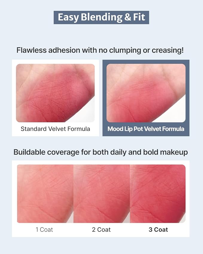 DEARMAY Pure Falling Mood Lip Pot No. 02 Blush Hour 0.23 Oz. Vegan Lip Stain Lip & Cheek Multi-Use Tint With Hydrating Formula for Smooth Soft Blend Without Dryness or Fine Lines, Korean Makeup