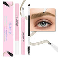 evpct 2Pcs Brown Magic Microblading Eyebrow Contouring Pen Brow Pencil, with 4 Brush Micro-Fork-Tips Precise Applicator, with Dual-ended Eyebrow Brush, Hair Like Strokes, Natural Looking Brows