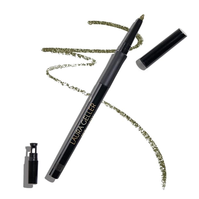 LAURA GELLER NEW YORK INKcredible Gel Eyeliner - Olive My Love - Waterproof Smudge-proof Eyeliner Pencil - Built in Sharpener