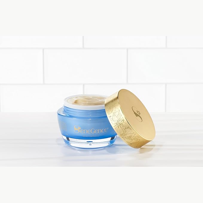 SeneGence Evening Moisturizer for Normal to Oily Skin, 1.66 Fl Oz, Hydrating Night Cream for Firmness, Radiance, and Texture Improvement