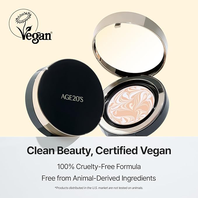 [NEW] AGE20'S Signature Essence Pact | 17N IVORY | Vegan Korean Cushion Foundation | Pack of 1 | Cream Foundation, Dewy & Glow Finish, Natural Coverage, SPF 50+