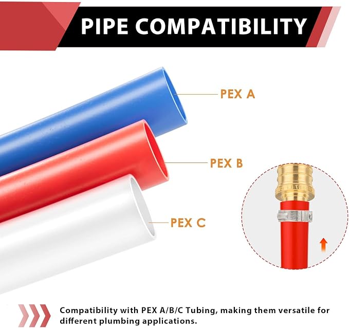 50-Pack EFIELD Pex Barb Crimp Brass Fittings 1/2 inch x 1/2 inch Male NPT - Image 3