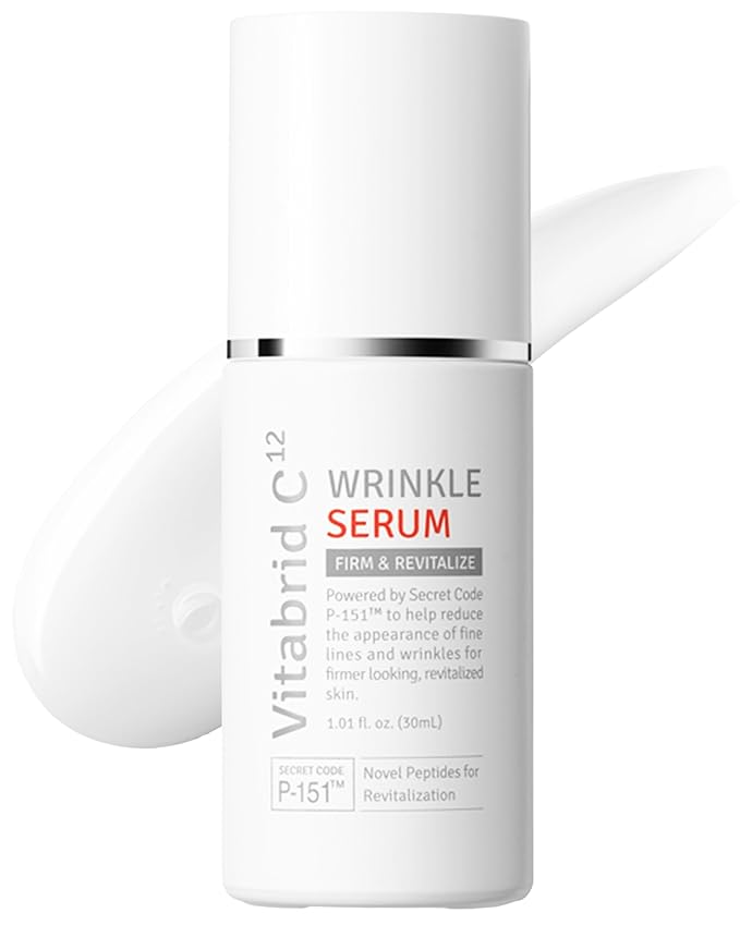 Wrinkle Serum - Anti Aging Booster Skin Rejuvenating Serum with Peptides, Vitamin C, Shea Butter - Wrinkle Repair, Tighten Pores, Smooth Skin Texture, Youthful Skin - Fragrance Free, 1.69oz.