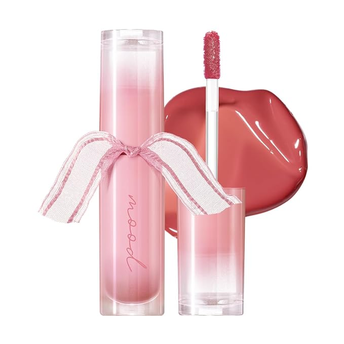 Peripera Ink Mood Glowy Tint | Lip-Plumping, Naturally Moisturizing, Lightweight, Glow-Boosting, Long-Lasting, Comfortable, Non-Sticky, No White Film (014 FOLLOW ROSE (NEW))