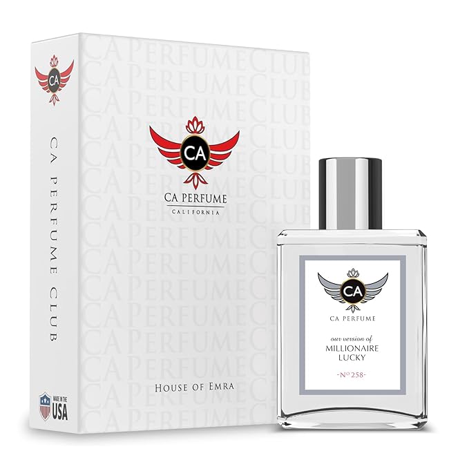 CA Perfume Impression of Millionaire Lucky for Men Woody Fragrance Long Lasting Mens Cologne Eau De Parfum 1.7 Fl Oz 50ml
