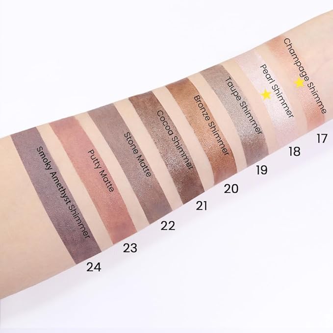 evpct 2Pcs Cream Eyeshadow Sticks Set for Eyes Waterproof, Taupe Shimmer & Bronze Shimmer Matte Eye shadow Stick Pencil Pen Bulk sombras en crema para ojos 19+20