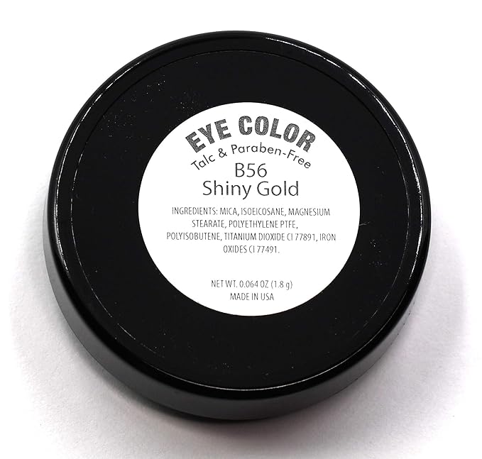 Shiny Gold Champagne Golden Glow Shimmering Shimmer Pressed Powder Single Vegan Eyeshadow; Talc, Paraben & Cruelty Free