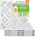 12x12x1 AC Furnace Air Filters, MERV 8 Dust Defense, JASENG MPR 600 Pleated by NewFilter