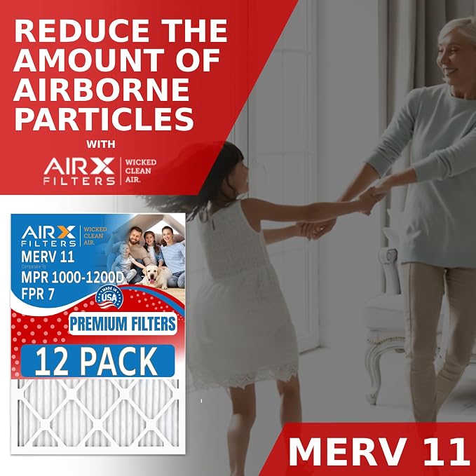 24x24x1 Air Filter MERV 11 Rating, 12 Pack of Furnace Filters Comparable to MPR - Image 4