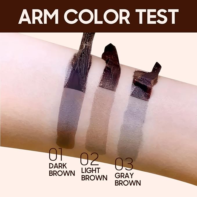 Eyebrow Gel - Eyebrow Pencils for Women, Longwearing Waterproof Volumizing Buildable, Locks Brow Hairs in Place for Fuller & Defined Looking Brows (Gray Brown)
