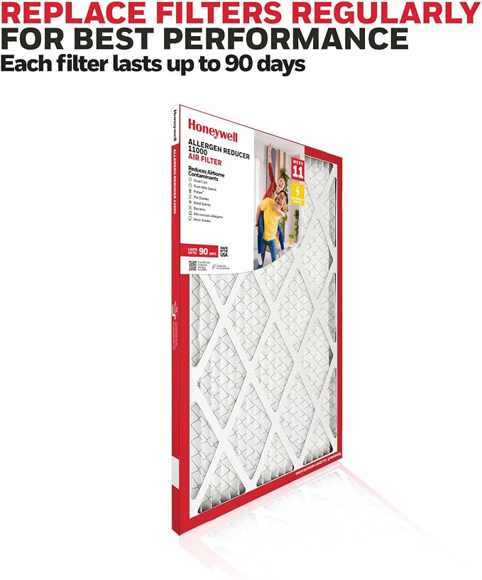Honeywell 14x20x1 MERV 11 Allergen Reducer 11000 Electrostatic Pleated HVAC AC - Image 4
