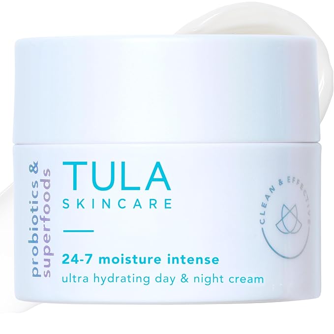 TULA Skin Care 24-7 Moisture Intense Ultra Hydrating Day & Night Cream - Ultra Nourishing Moisturizer for Face, Improves, Soothes & Maintains Skin Balance, 1.5 oz.