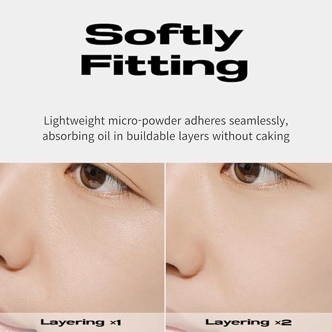 ABOUT TONE Sebum Cut Powder Pact 0.28oz - Extreme Sebum Control Pressed Powder Compact with Mirror and Puff Non-Dry Oil Cut Ultra-Fine Texture Face Makeup Finishing Setting Fixing Longlasting Vegan