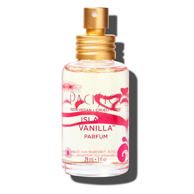 Pacifica Island Vanilla Perfume – Clean Vanilla Fragrance for Women - Warm Tropical Aroma - Long-Lasting Clean Beauty Non Toxic Scent, Vegan & Cruelty-Free, 1 oz Travel-Friendly Spray