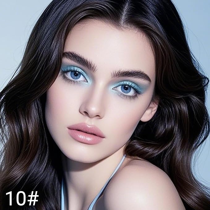 Erinde Waterproof Eyeshadow Stick, Cream Eye Shadow Stick, Long-Lasting, Crease-Proof, Cream to Powder Buildable & Blendable Eye Shadow Pencils Crayon, Vegan & Cruelty-Free, 10 Cornflower