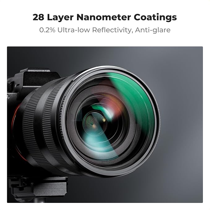 K&F CONCEPT 52mm Black Diffusion 1/4 & 1/8 Lens Filter Kit, Mist Cinematic - Image 7