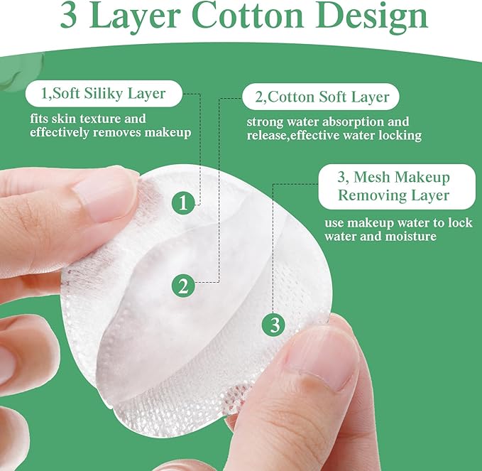 Maxcheck 2500 Pcs Cotton Rounds Bulk Exfoliating Rounds Cotton Rounds for Face Makeup Remover Pads Cotton Facial Pads Cotton Pads for Face Cotton Pads for Makeup Removal Toner Pads